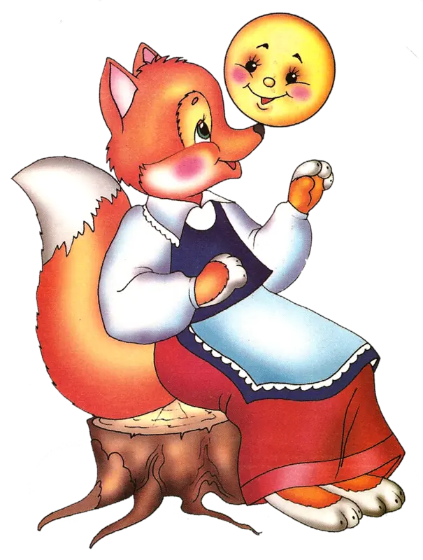 Download wallpaper of a painting of a fox mother, children's stories
