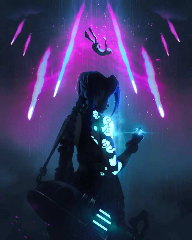 Jinx going crazy wallpaper iPhone