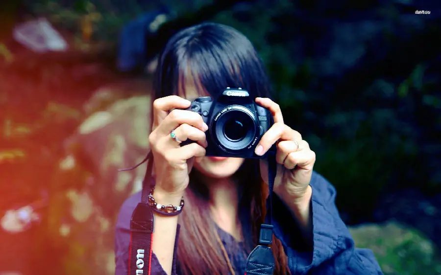 Photo of camera with creative lighting