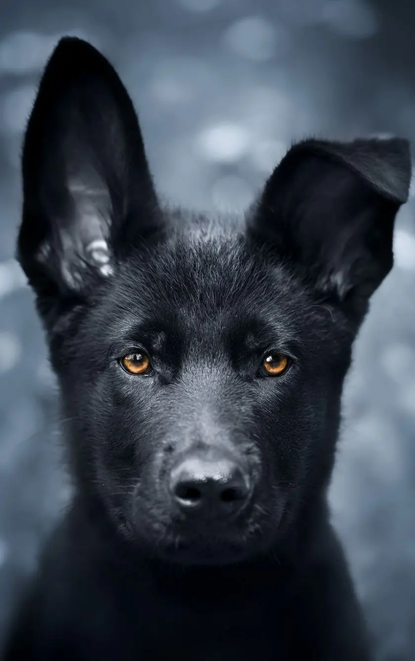 Attractive Black German Shepherd Dog Wallpaper with the Best Quality for iPhone 