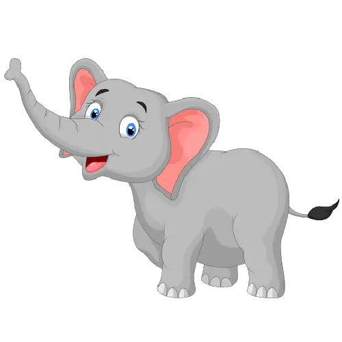 Animated Elephant PNG Image for Digital Projects