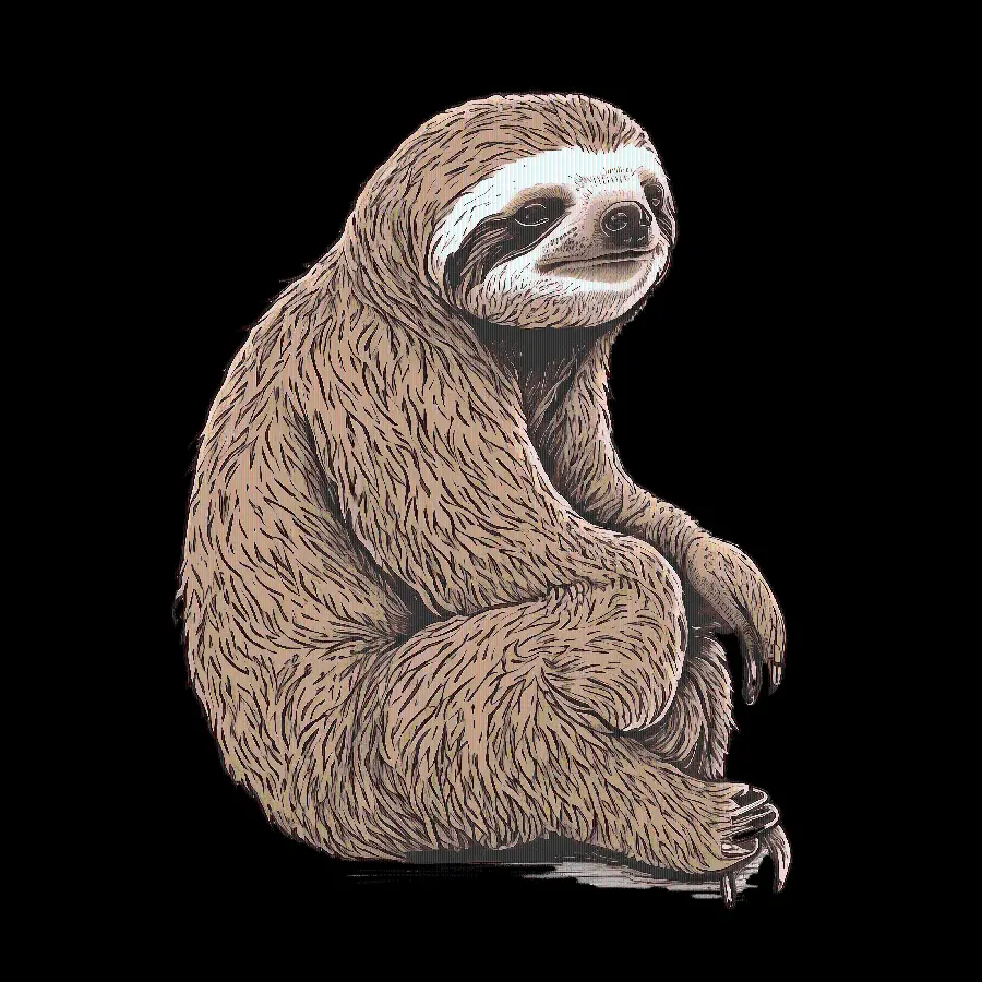 High Quality Sloth PNG Stock Photo with Various Uses