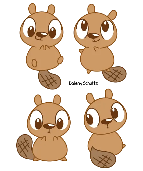 Beaver photo cropped for graphic design projects Photoshop