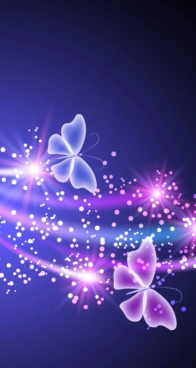 Download Cute Luminous Butterflies Profile Picture for iPhone