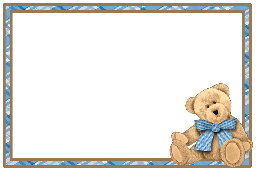 Teddy Bear Image in the Corner of the Whiteboard PNG Ready to Write Text for Stories and Posts