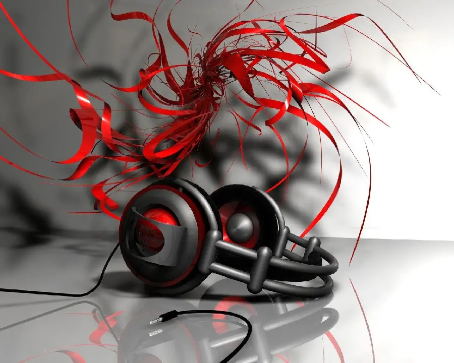 Digital Art Headphones Wallpaper Suitable for Desktop