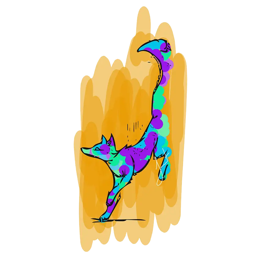 Very Interesting and Creative Background Image of Fox Painting
