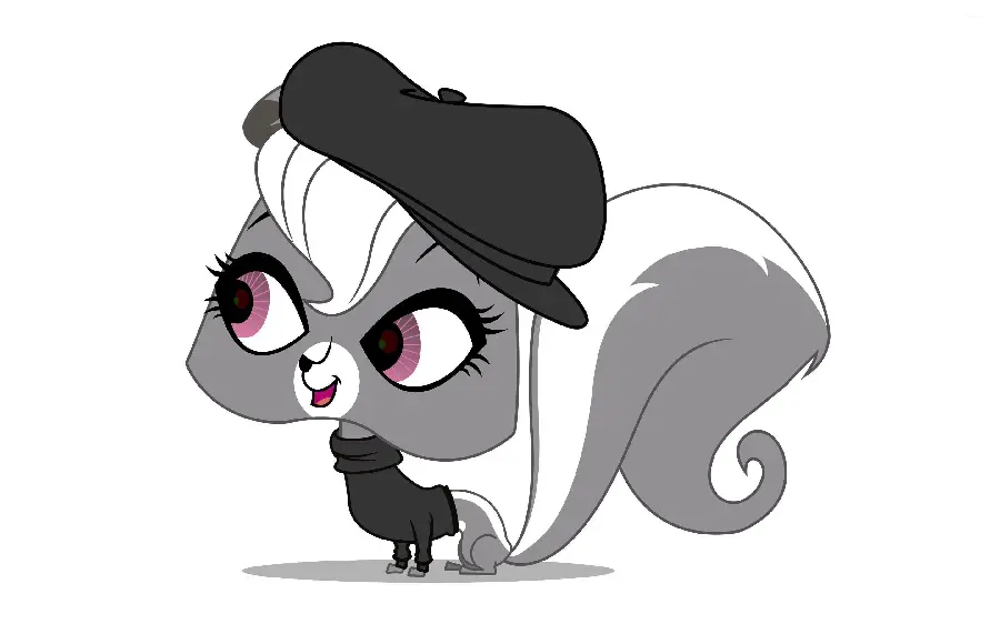 Girl profile photo of cartoon skunk with special quality