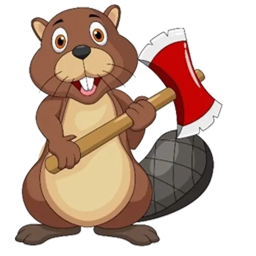 Cute and Charming Beaver Wallpaper for PNG Sticker Printing