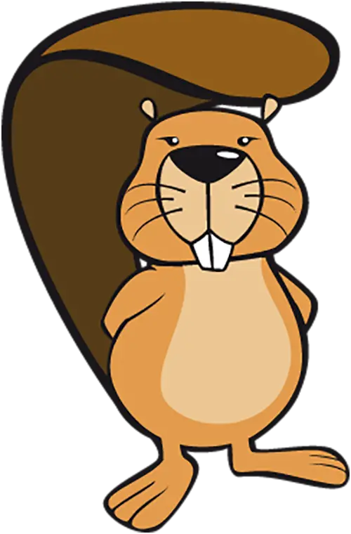 Awesome Beaver Background for Print on children's t-shirts PNG