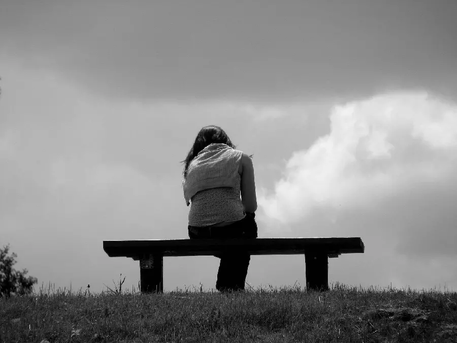 A black and white picture of loneliness for your profile