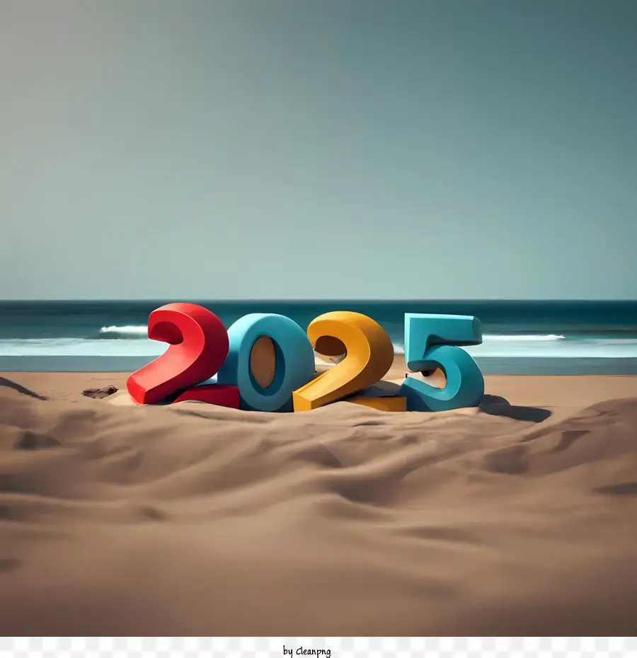 Image of the number 2025 with a colorful design