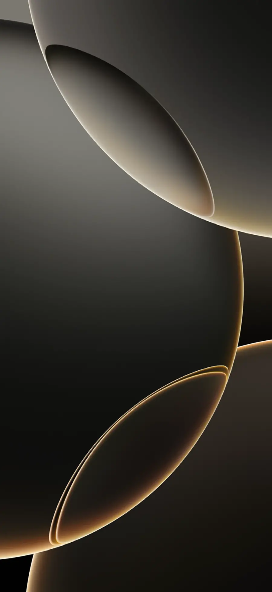 iPhone 16 Pro Max Wallpaper – Circular Rings with Gold Gradient