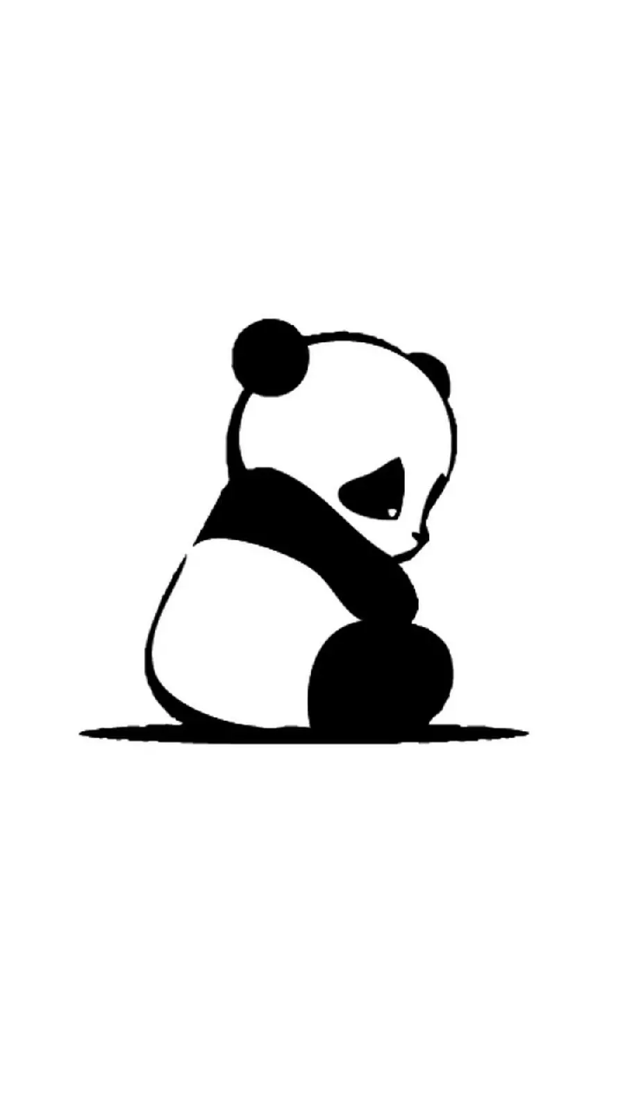 Funny panda drawing photo for iPhone background