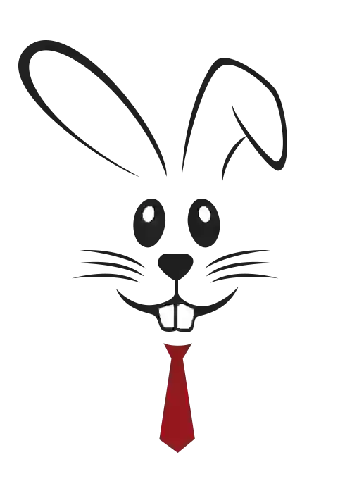 Rabbit Face Drawing Background Image as PNG File