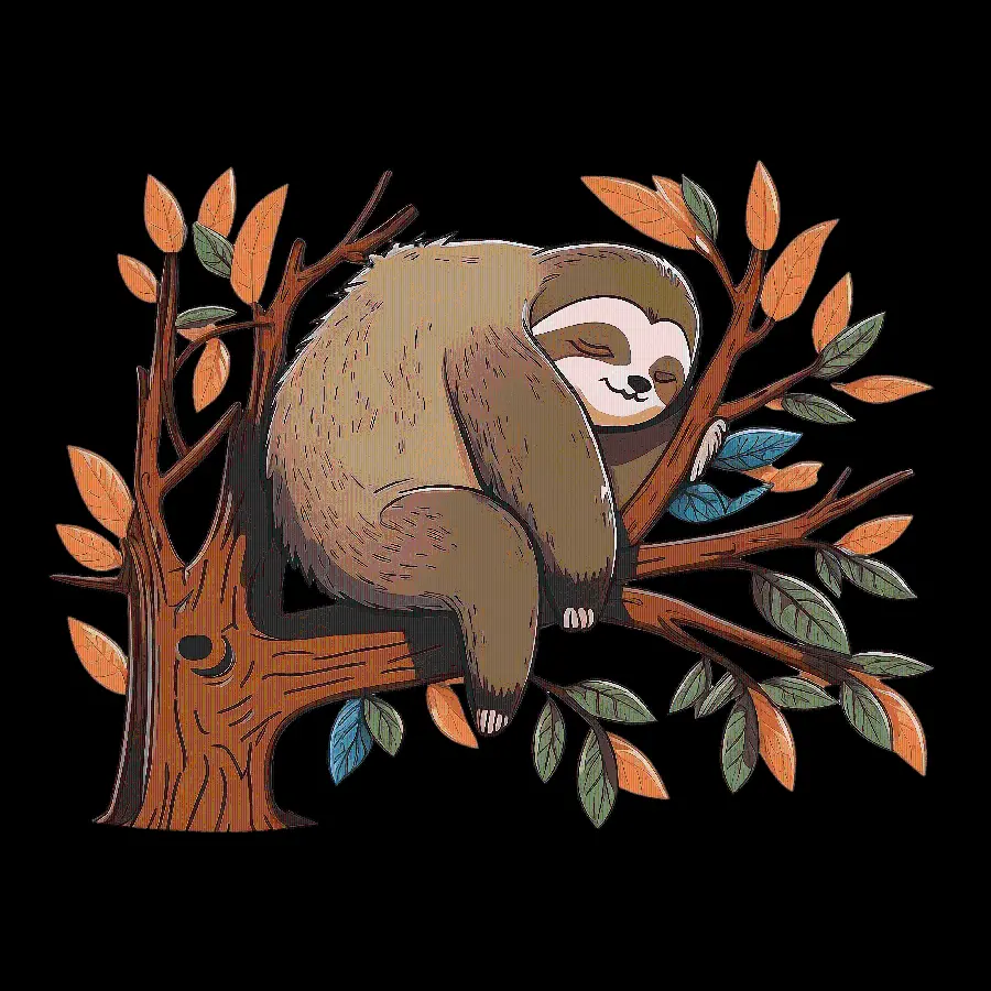 Downloadable Sloth Background Image in PNG Format