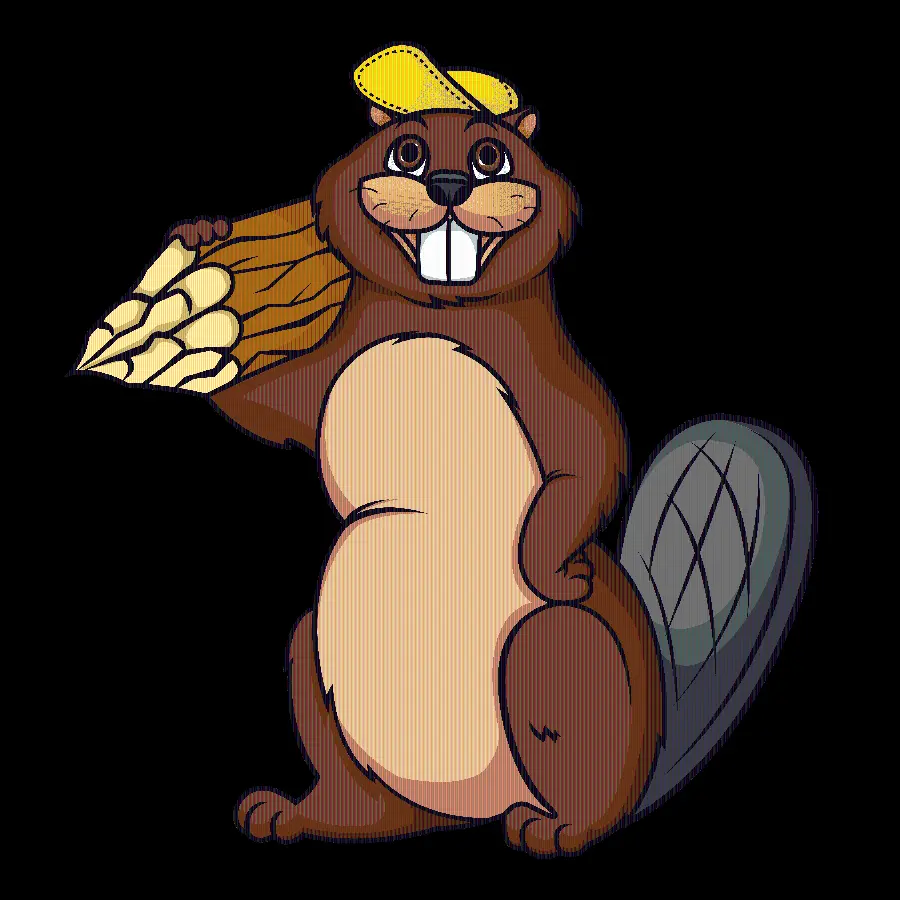  Painted beaver cut out for use in Photoshop