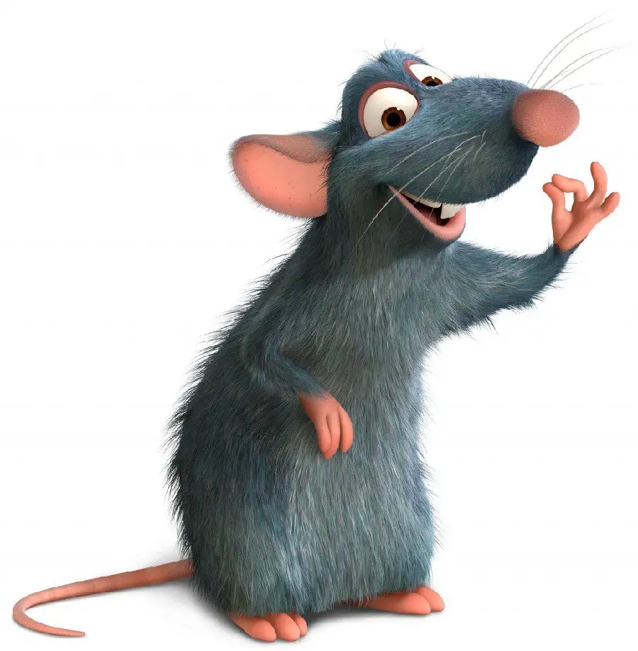 Wallpaper of the mouse chef with funny expressions