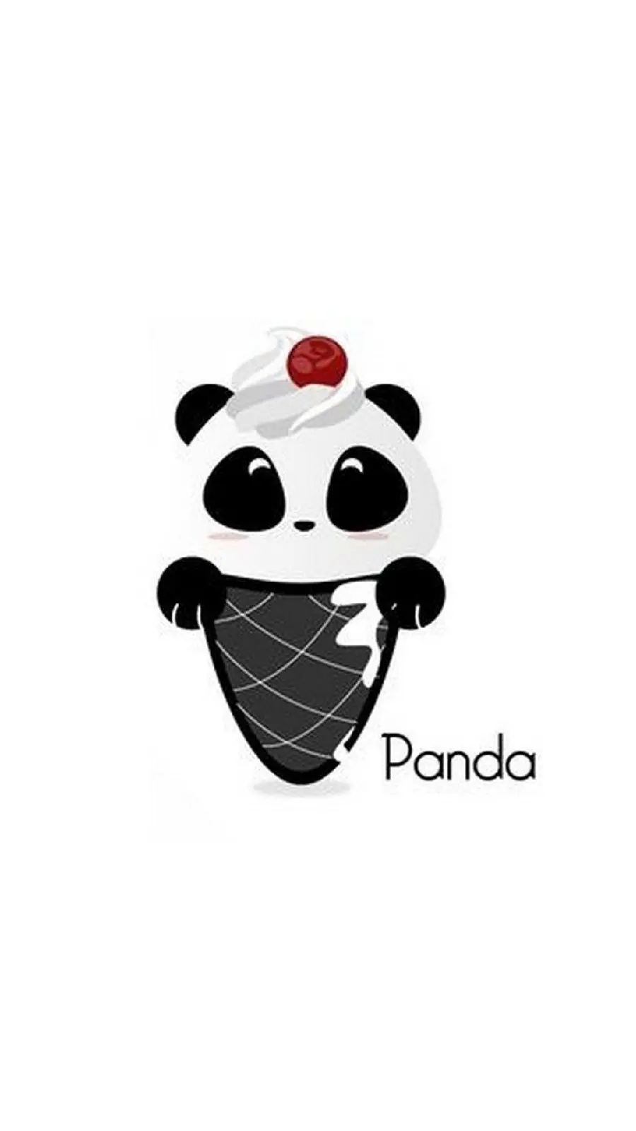 Fun Panda Bestie Wallpaper for iPhone