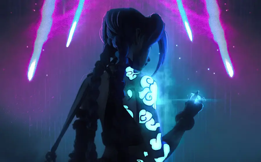 Jinx and Dark Scene High Quality Wallpaper