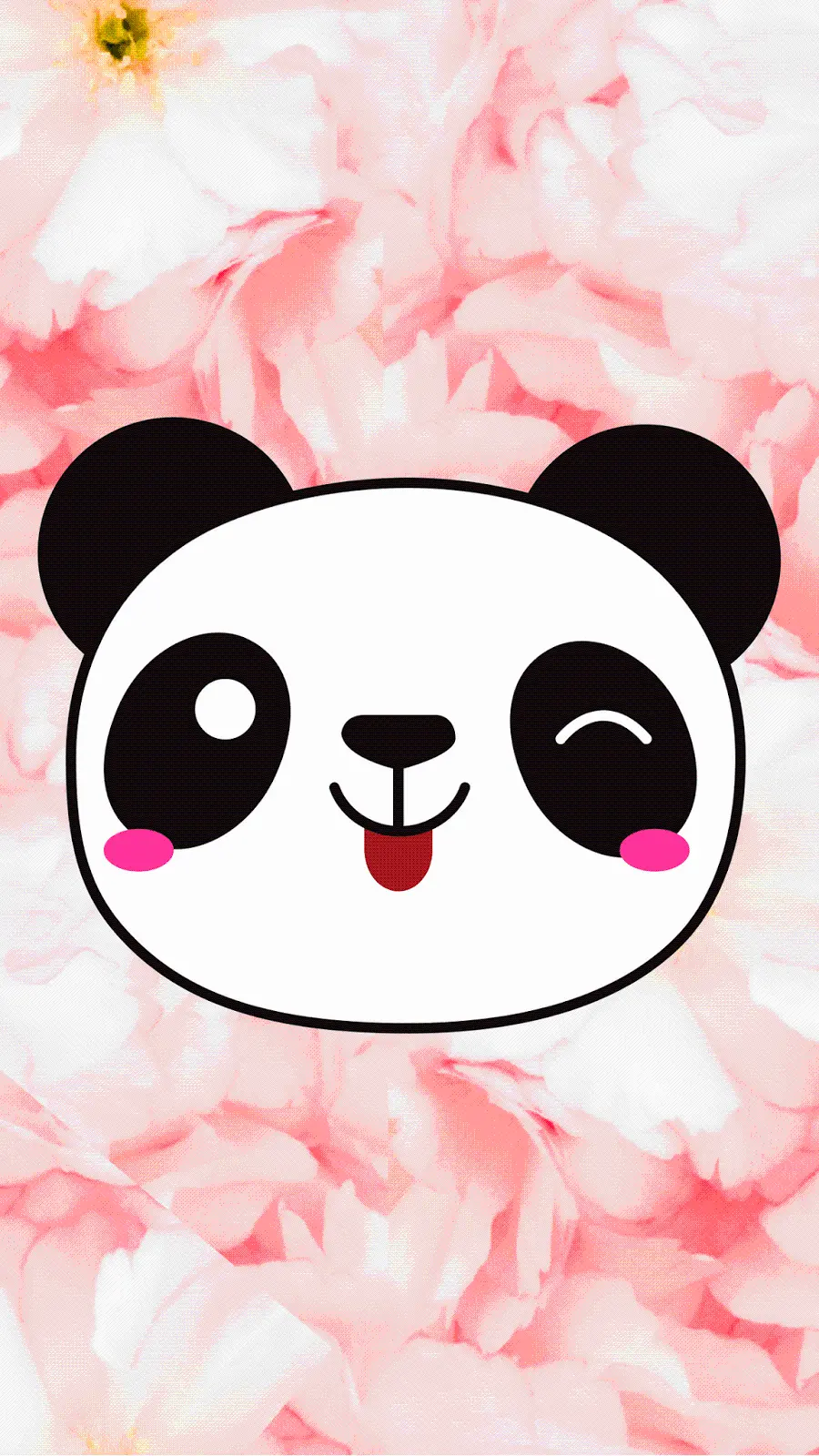 iPhone background and profile photo with a girly panda design