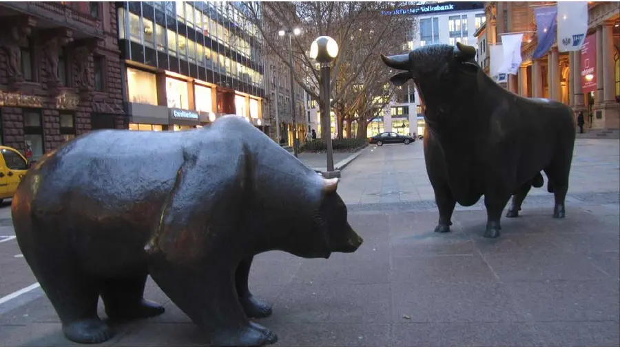 Background images for financial projects with bull and bear markets