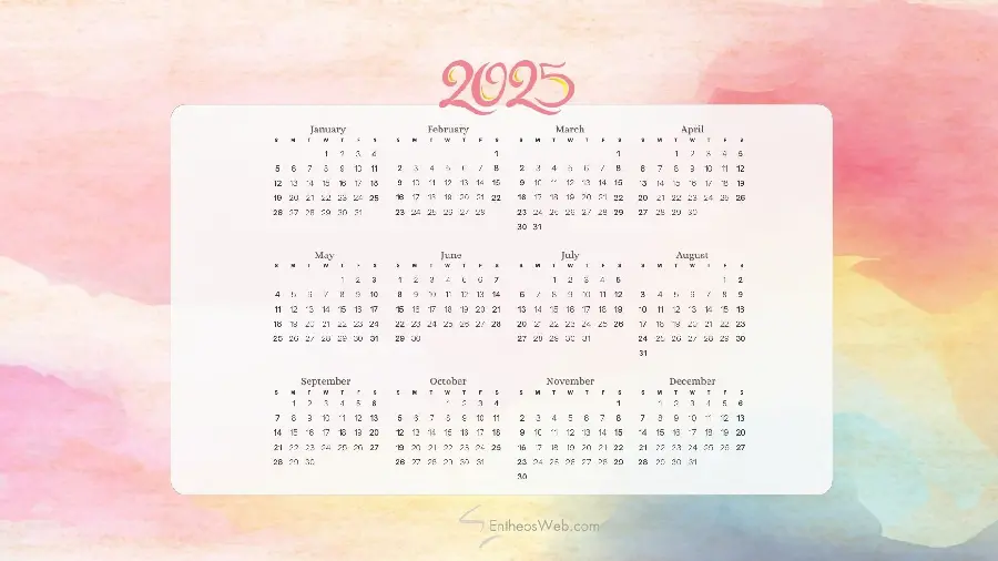 2025 Calendar Photo Booklet for 4K Printing