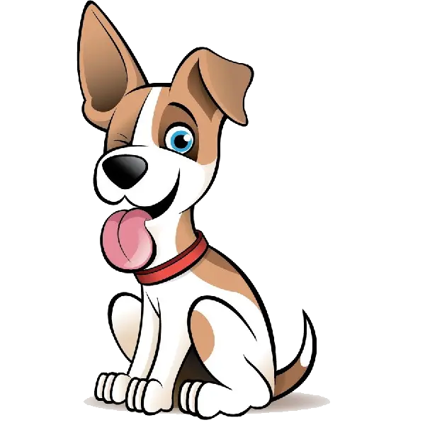 Cartoon dog drawing stock image for making video clips 