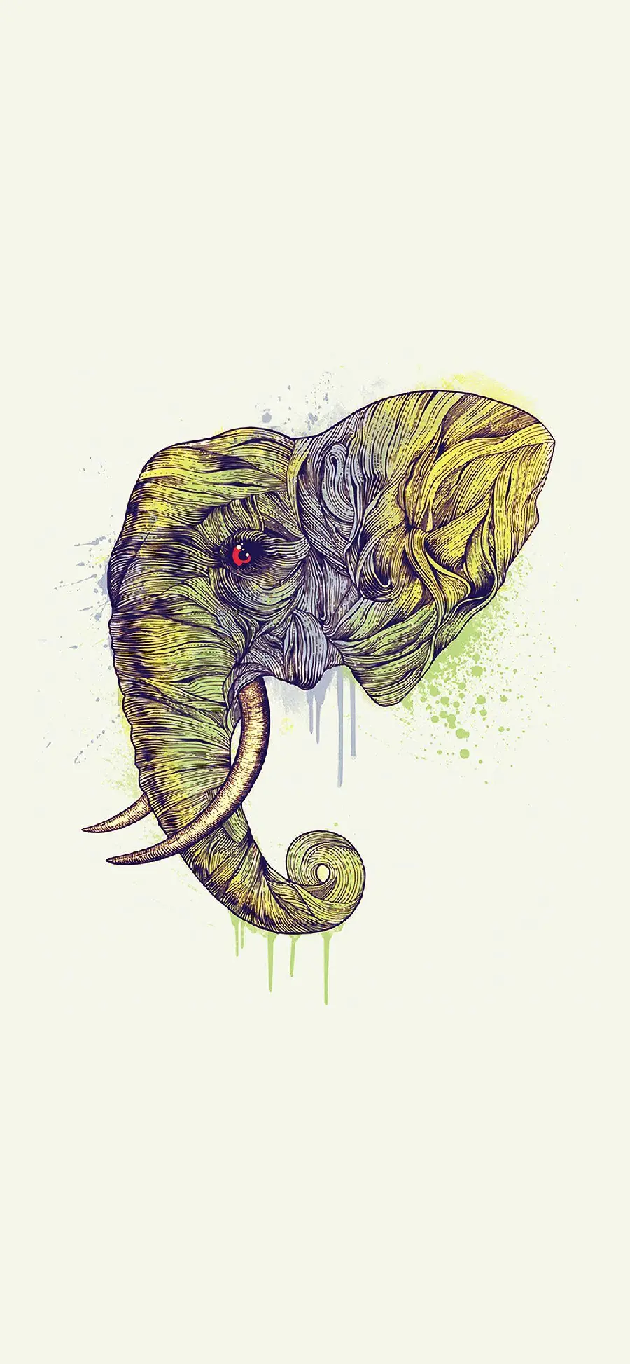 A special picture of a miniature elephant and a beautiful painting