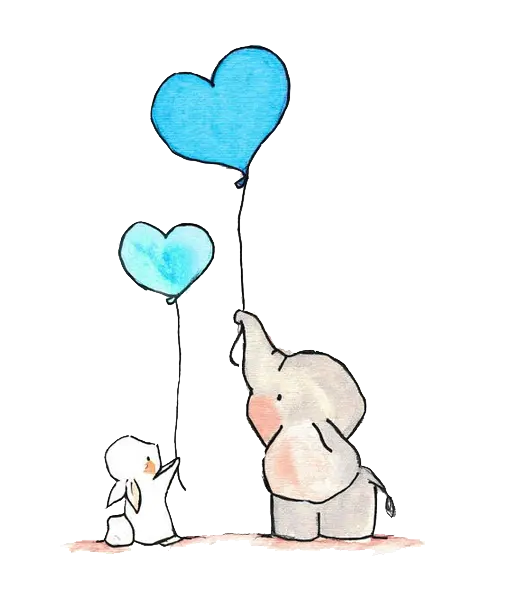 Cartoon elephant image cut out for png