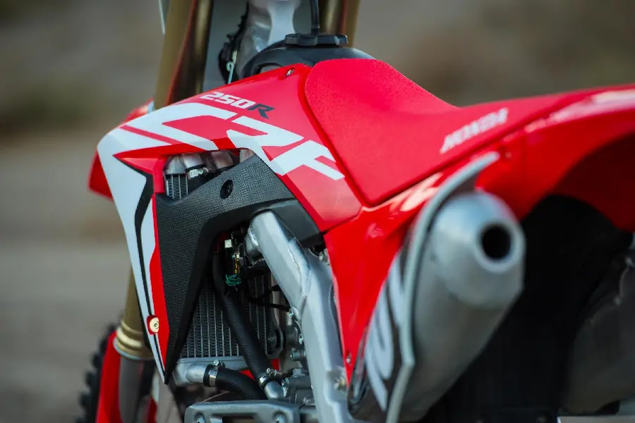 Close-up image of Honda CRF 250 engine