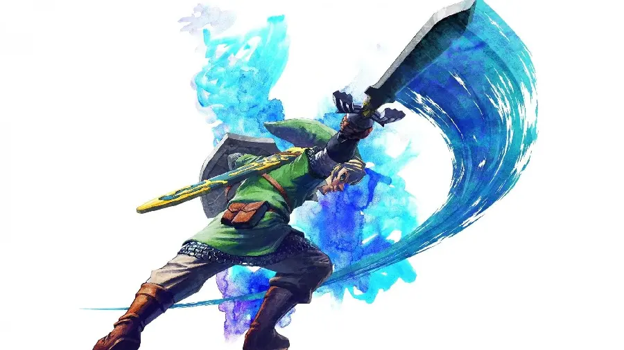 Beautiful Link and Shining Sword Wallpaper