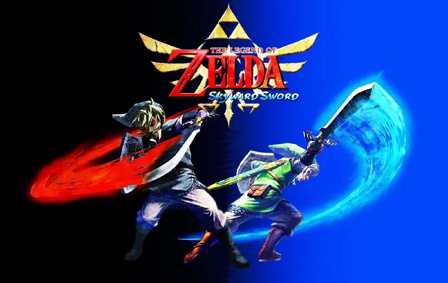 Link and Zelda Digital Painting Wallpaper
