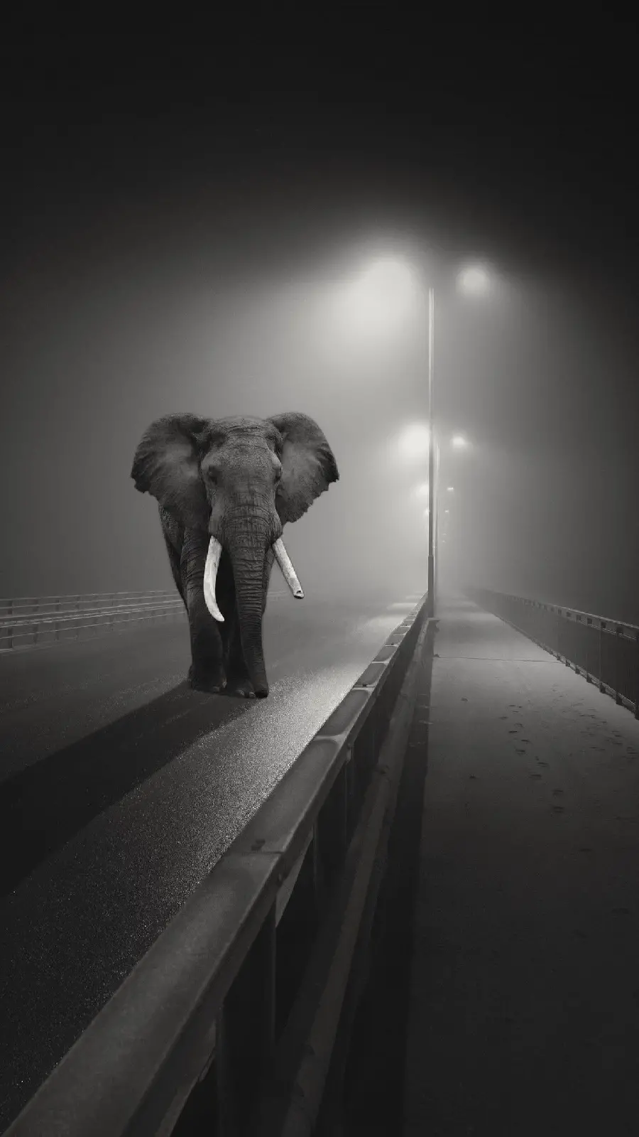 Black and white elephant wallpaper for laptop