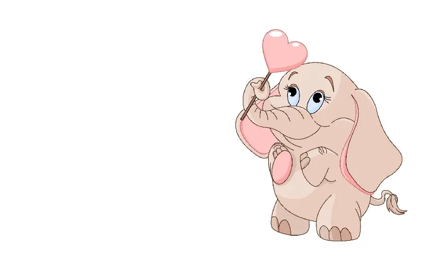 Girly Pink Elephant Wallpaper for Download