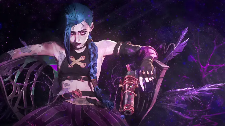 Jinx wallpaper with lighting Special