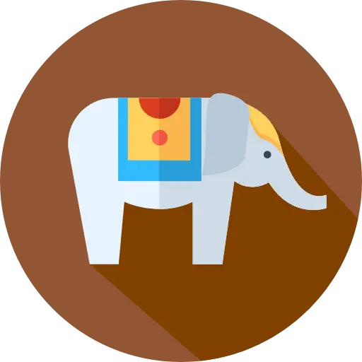 Simple and Happy Elephant for Graphic Projects