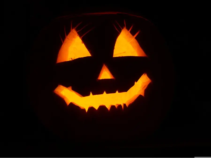 Scary pumpkin ghosts Halloween