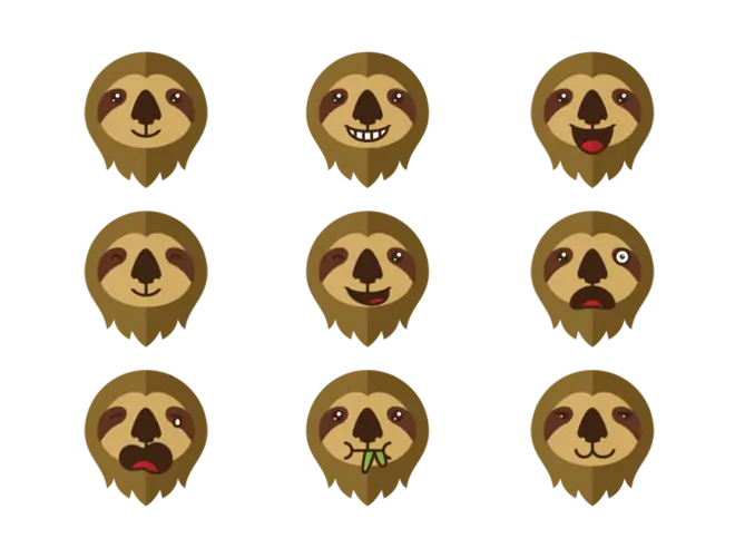 Spectacular and Interesting Sloth PNG Wallpaper for Making and Designing Emoji