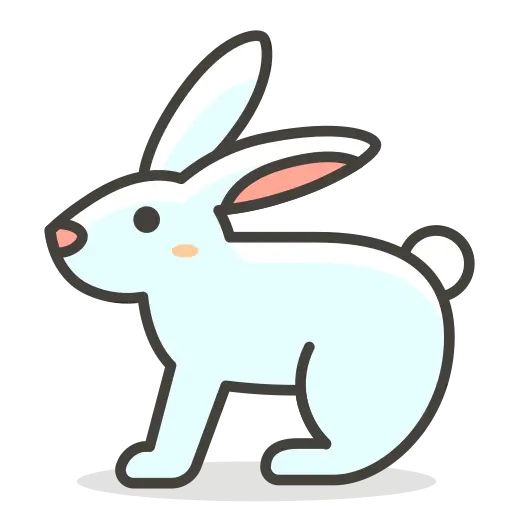 Simple Rabbit Drawing Stock Photo for Kids Idea PNG
