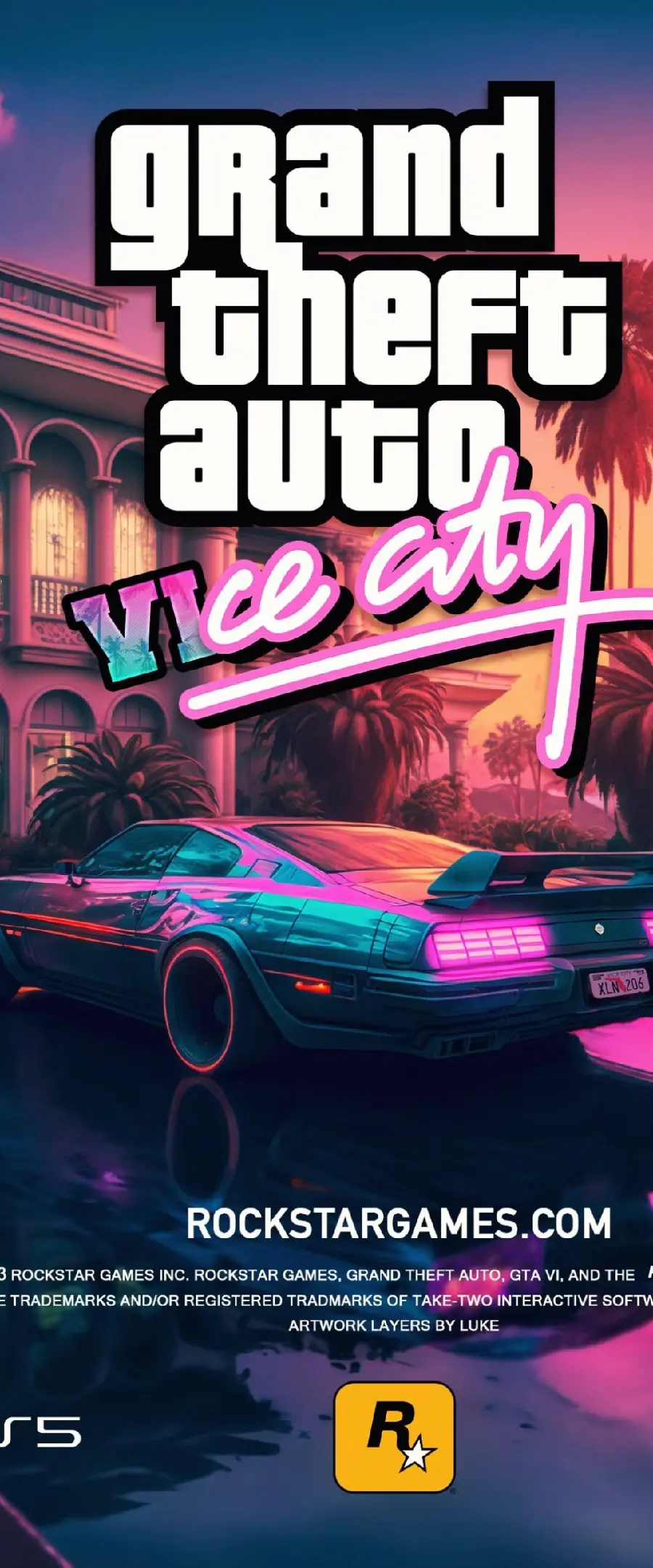 GTA 6 Mobile Wallpaper with Logo for Samsung and iPhone