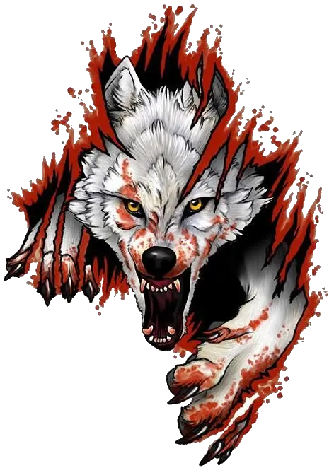 Stock image of dire wolf png on transparent background