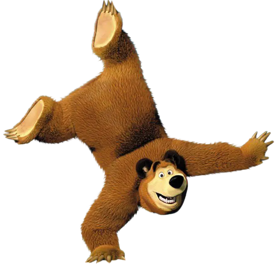 Stock photo of cartoon bear drawing for printing on children's supplies