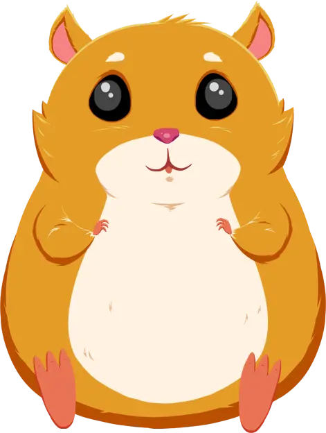 Cartoon Hamster PNG without background