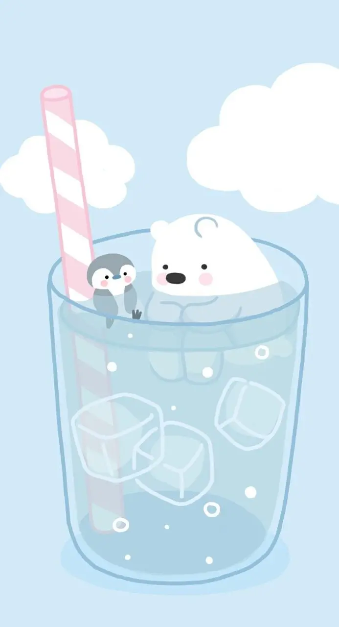 Fantasy and attractive polar bear wallpaper for virtual account chat page