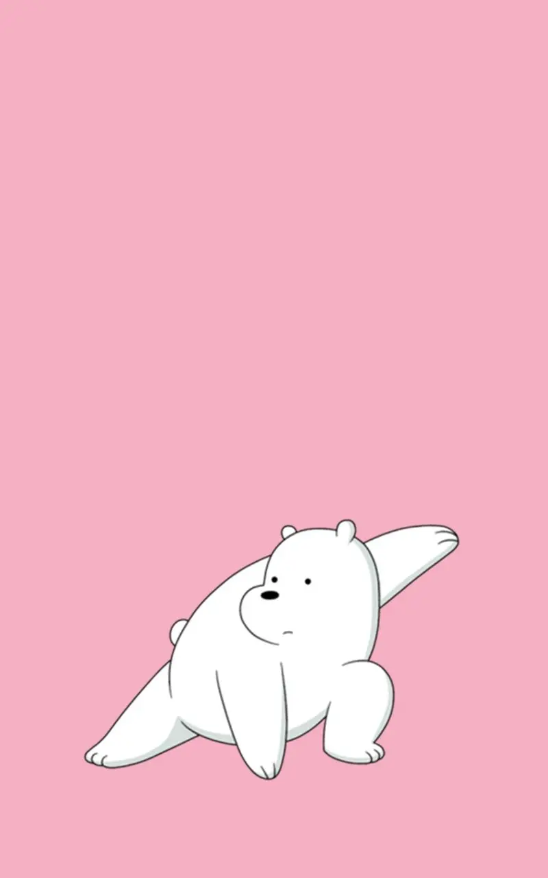 Stock photo with simple and pink background for phone with polar bear design