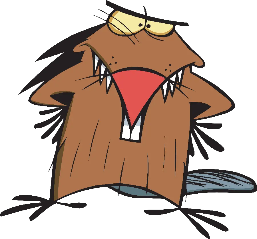Free download cartoon beaver with transparent background