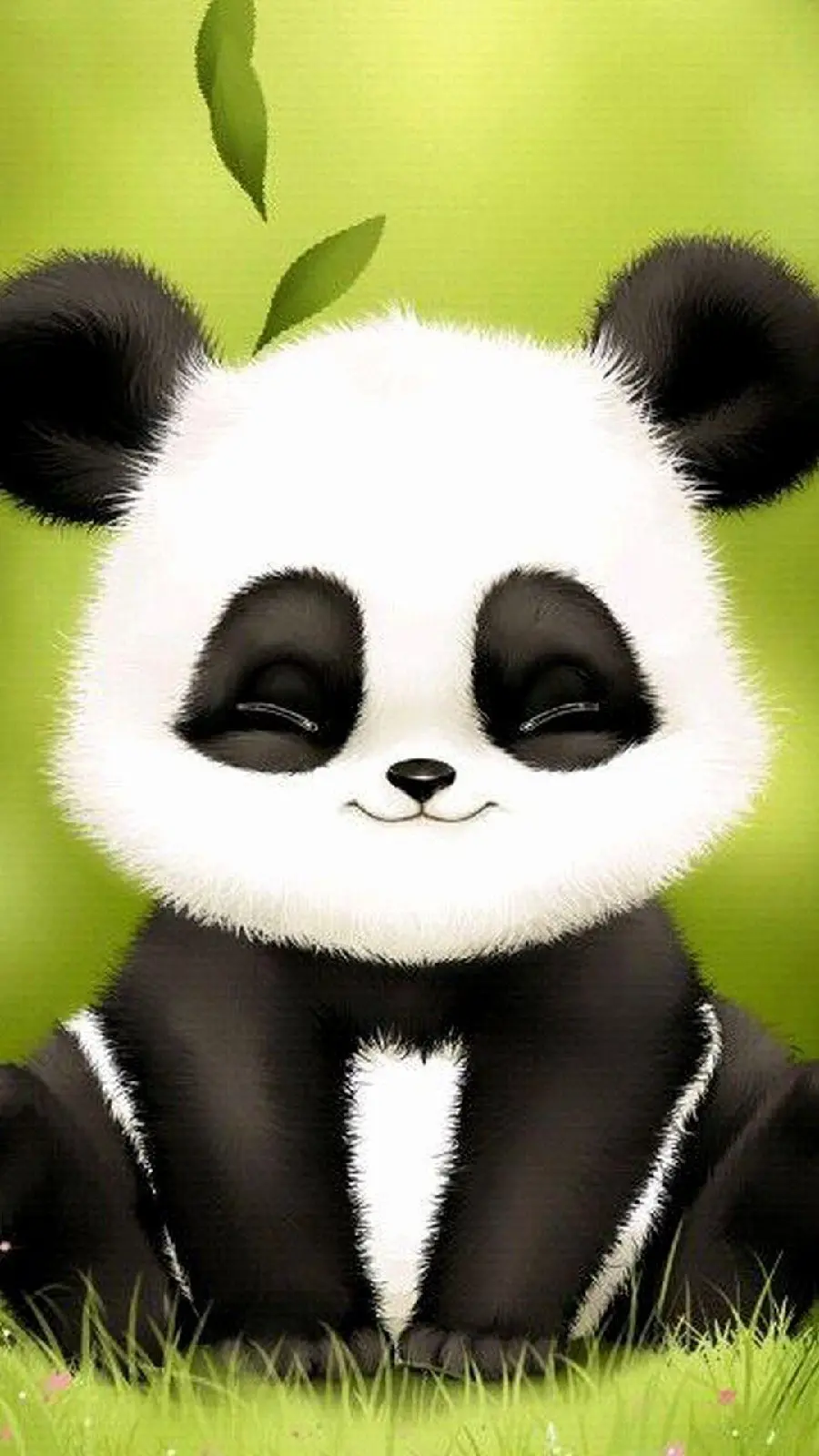 Unique and attractive wallpaper of a panda in the grass for iPhone