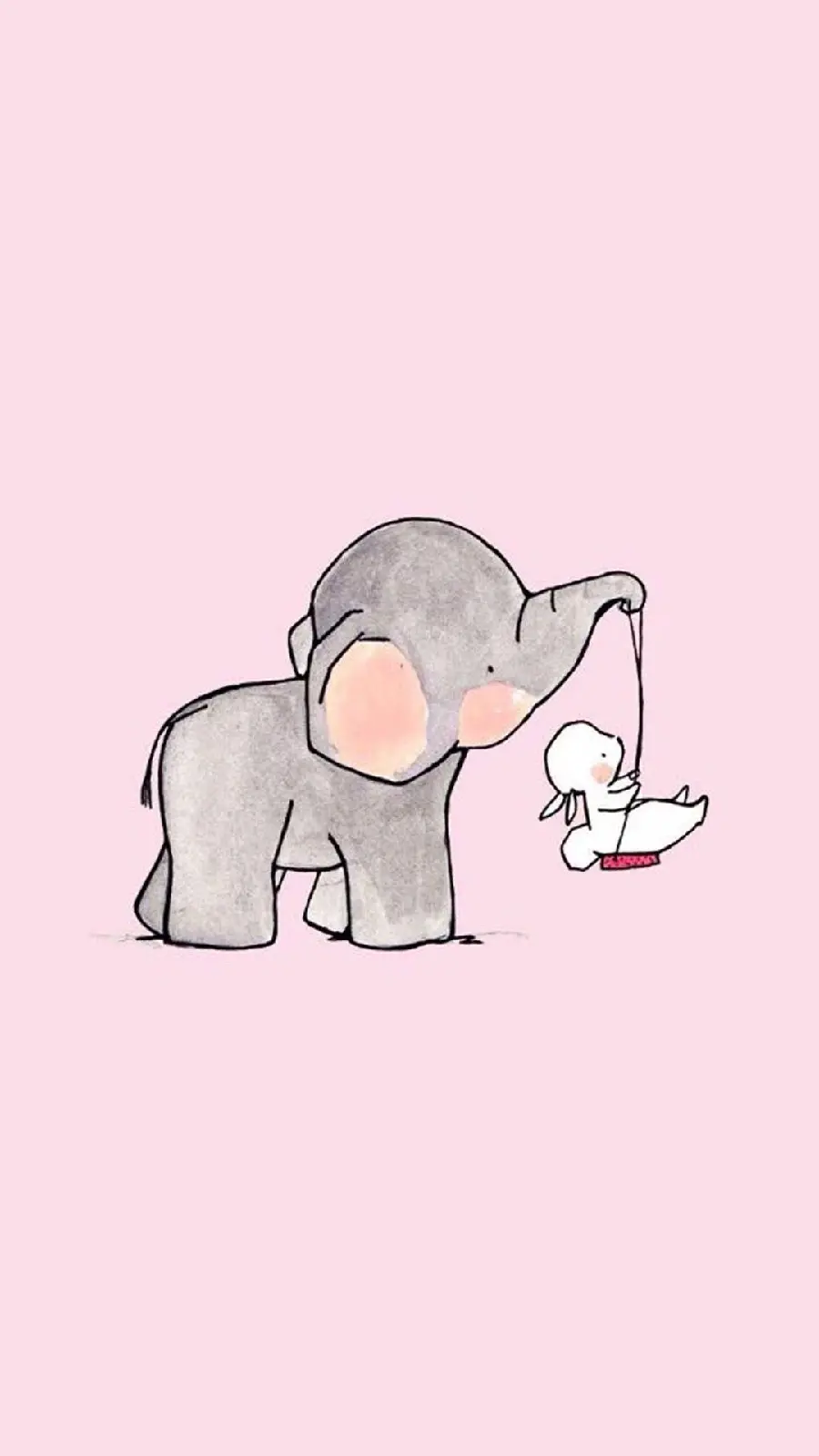 Pink Elephant HD Wallpaper Suitable for Desktop