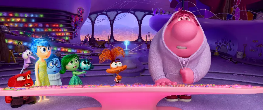 Beautiful desktop background with the design of the animation Inside Out 2 